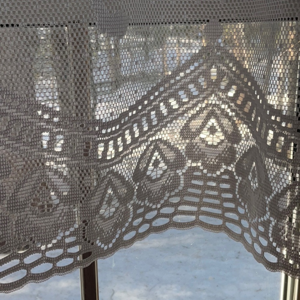 White Lace Goose Pattern Curtain - Picture 4 of 16